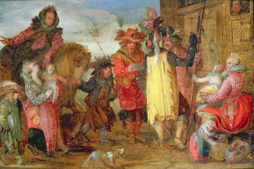 Jeanne de Flandres (1472 - 15459) sta per consegnare i prigionieri, The Bowes Museum, Barnard Castle, UK